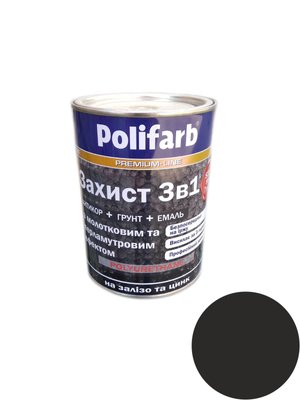 Защита 3в1 "молоток" антрацит (0,7кг) Polifarb SN02316 фото