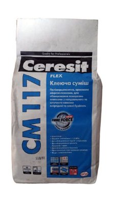 Клей для плитки Ceresit CM-117 (5кг) 456075936 фото
