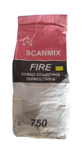 Суміш для кладки каміна Scanmix Fire (5кг) 580576502 фото
