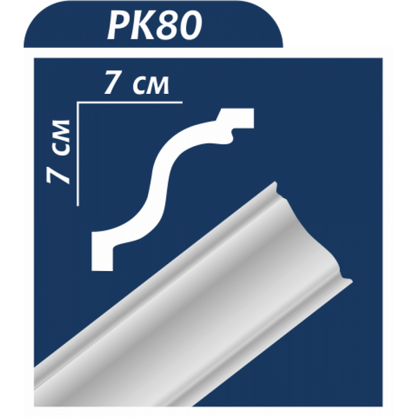Плинтус потолочный Premium decor PK80 SN01504 фото