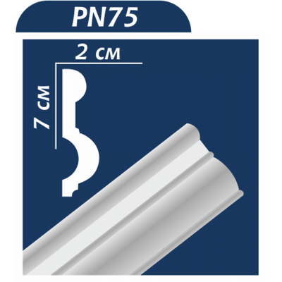 Плинтус потолочный Premium decor PN75 SN01498 фото