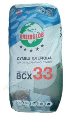Клей для плитки Anserglob BCX 33 (25кг) 128675673 фото